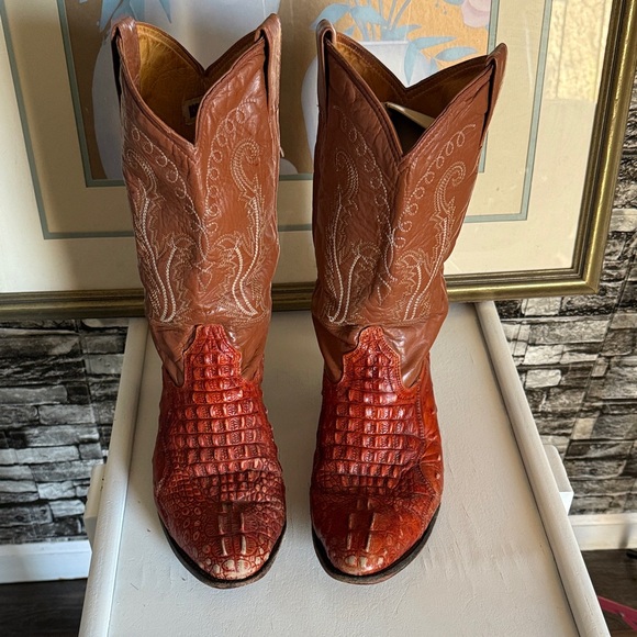 Roger boot Other - Roger Crocodile two tone brown Pointed Western Boots